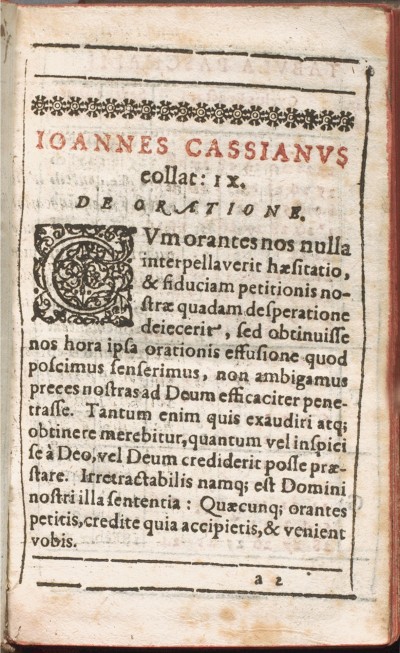 Cassianus, Über das Gebet