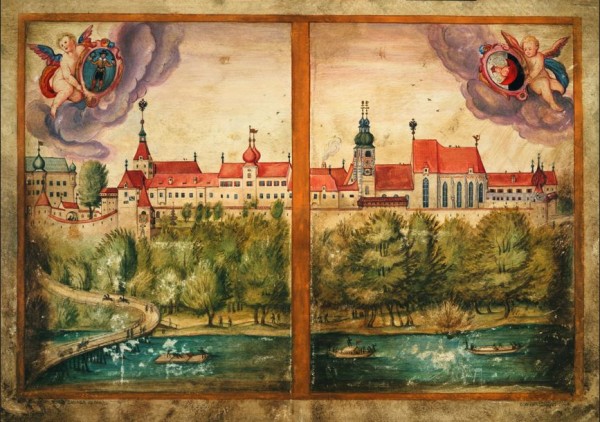 Blick auf die Benediktinerabteil Lambach