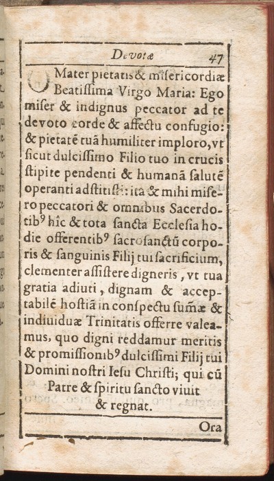 Mariengebet vor der Messfeier