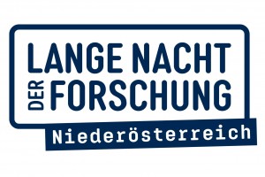 Lange Nacht der Forschung Schriftzug vor bunten Kacheln