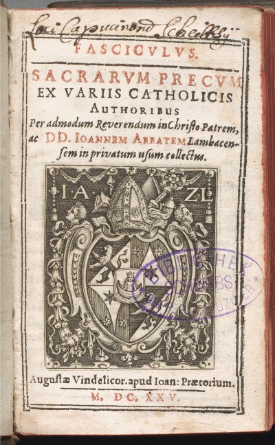 Persönliches Wappen des Abtes Johannes Bimmel 