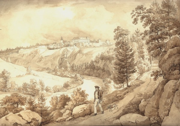 Bleistiftzeichnung Droßendorf an der Taja