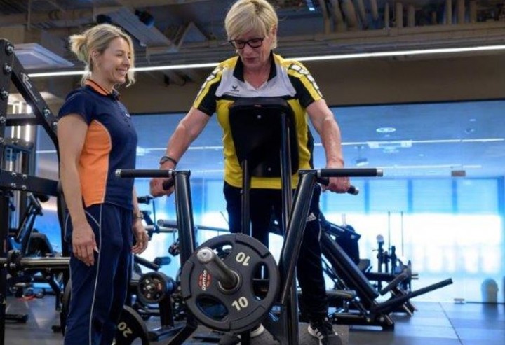 Seniorensportler und Seniorensportlerin 