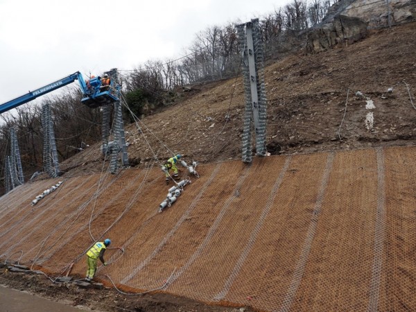 Arbeiten an der unteren Seilsperre