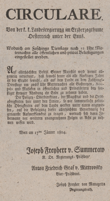 Kaiserliches Patent vom 17. Jänner 1804