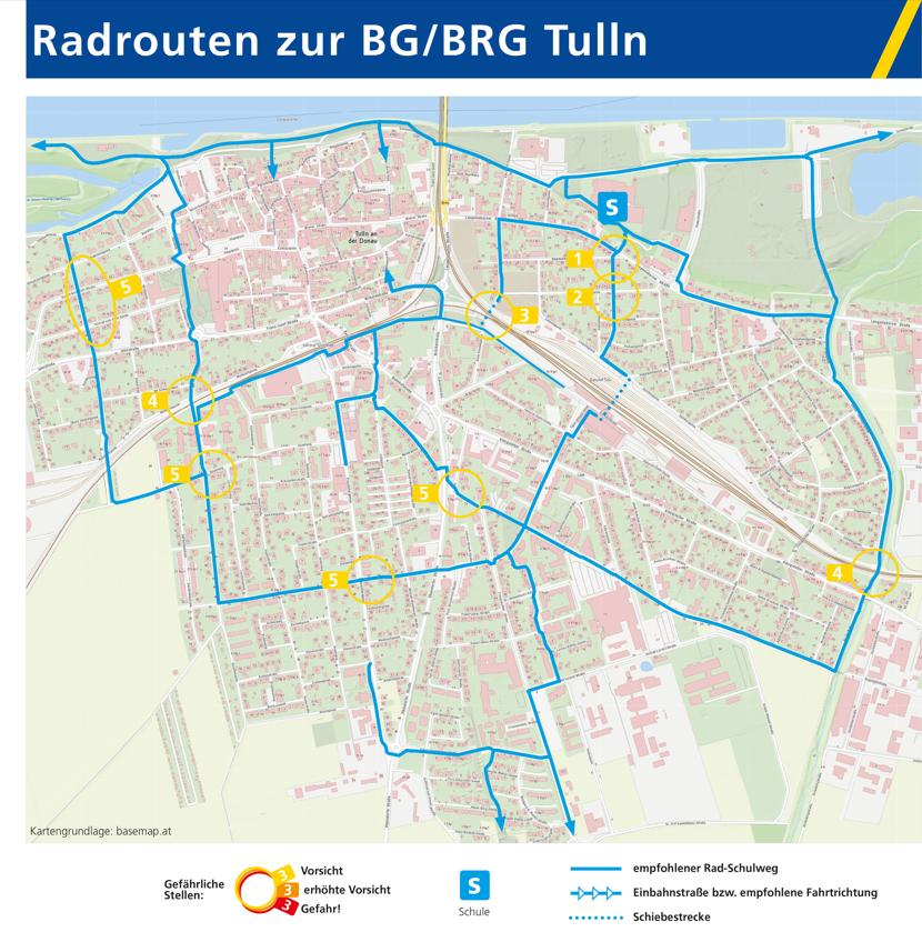 Stadtplan mir Radwegen